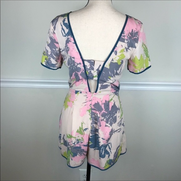 Anthropologie Adelyn Rae Floral Skort Romper - Picture 3 of 7